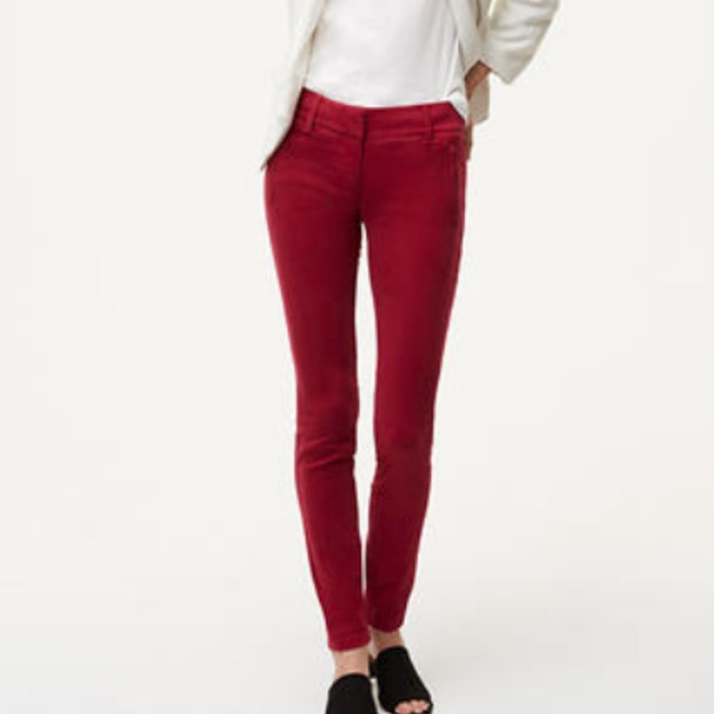 LOFT Berry Red "Marisa" Dress Pants, Size 6